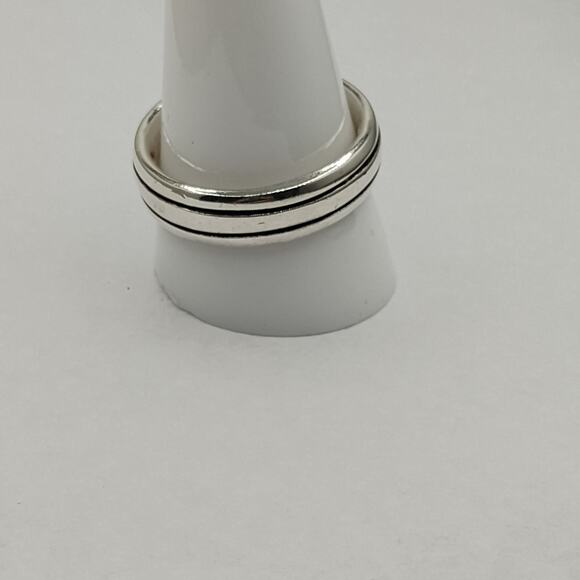 Grooved Band in a Satin Finish Sterling Silver Sz 10.25 - Picture 3 of 7